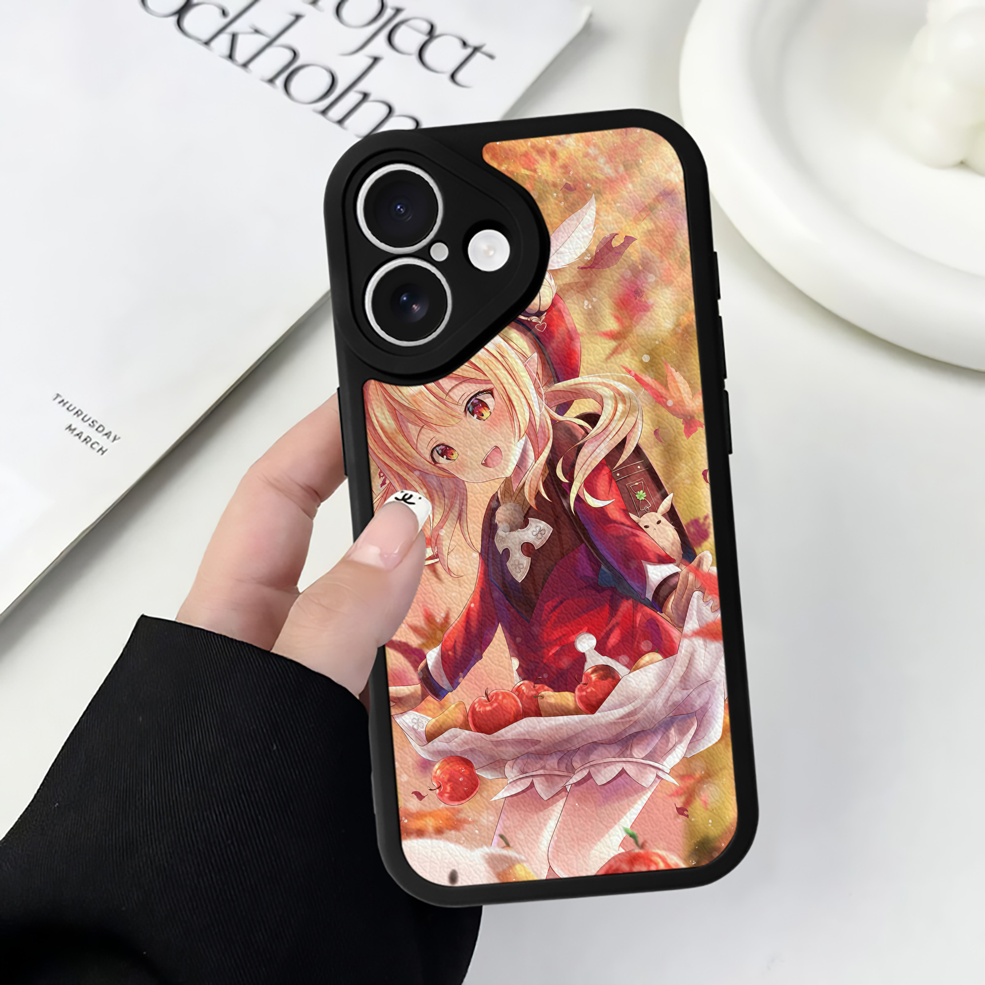 げんし神 genshin 【iPhone 16シリーズ対応】シリコンスマホケース（レザー調） 材質：シリコン